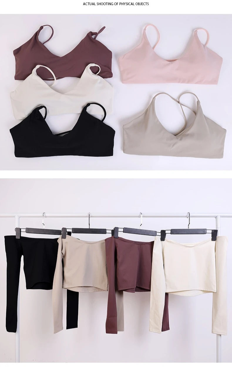 Women's Workout Wide-Leg High-Waist Two-Piece Set