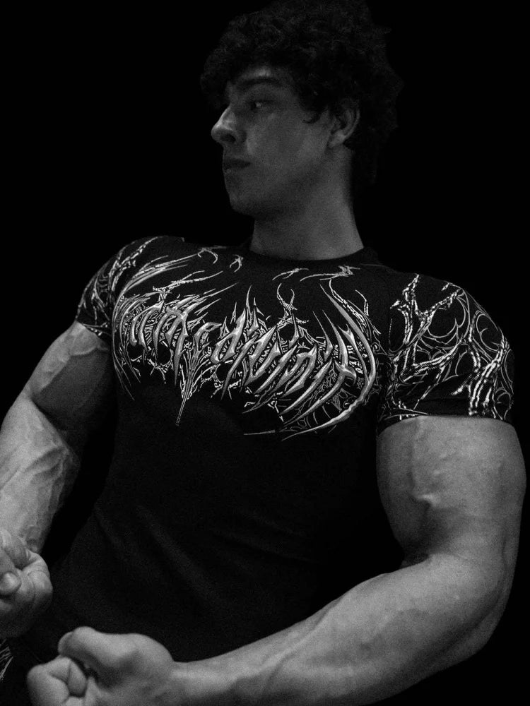 Breathedivinity Fitness Compression High-Elastic Training Short-Sleeved - APEX RITUAL men's t-shirts
