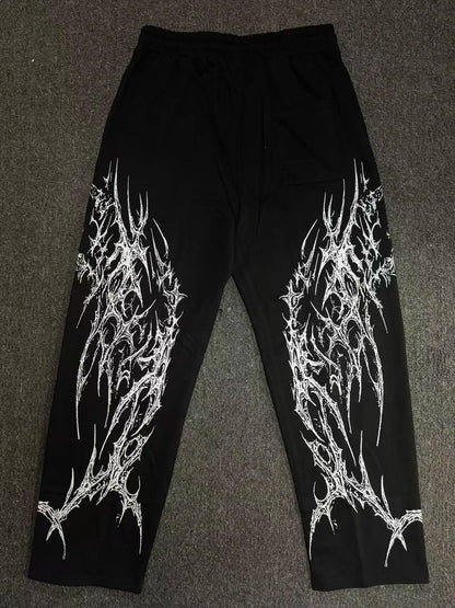 BREATHEDIVINITY Men's Sports Pants - Jogging Sports Fitness Print Casual Straight Leg Long Pants