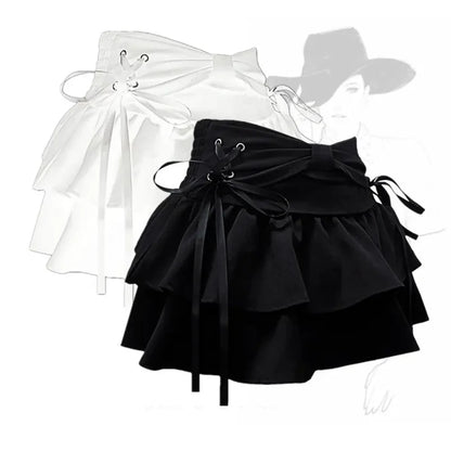 Women's Y2K Gothic Denim Mini Skirt