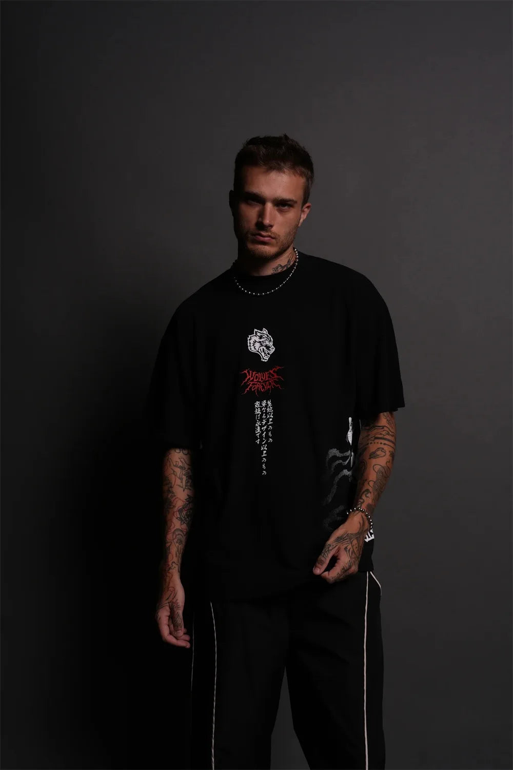 Men's Oversized Martial Arts Graphic Workout T-Shirt
