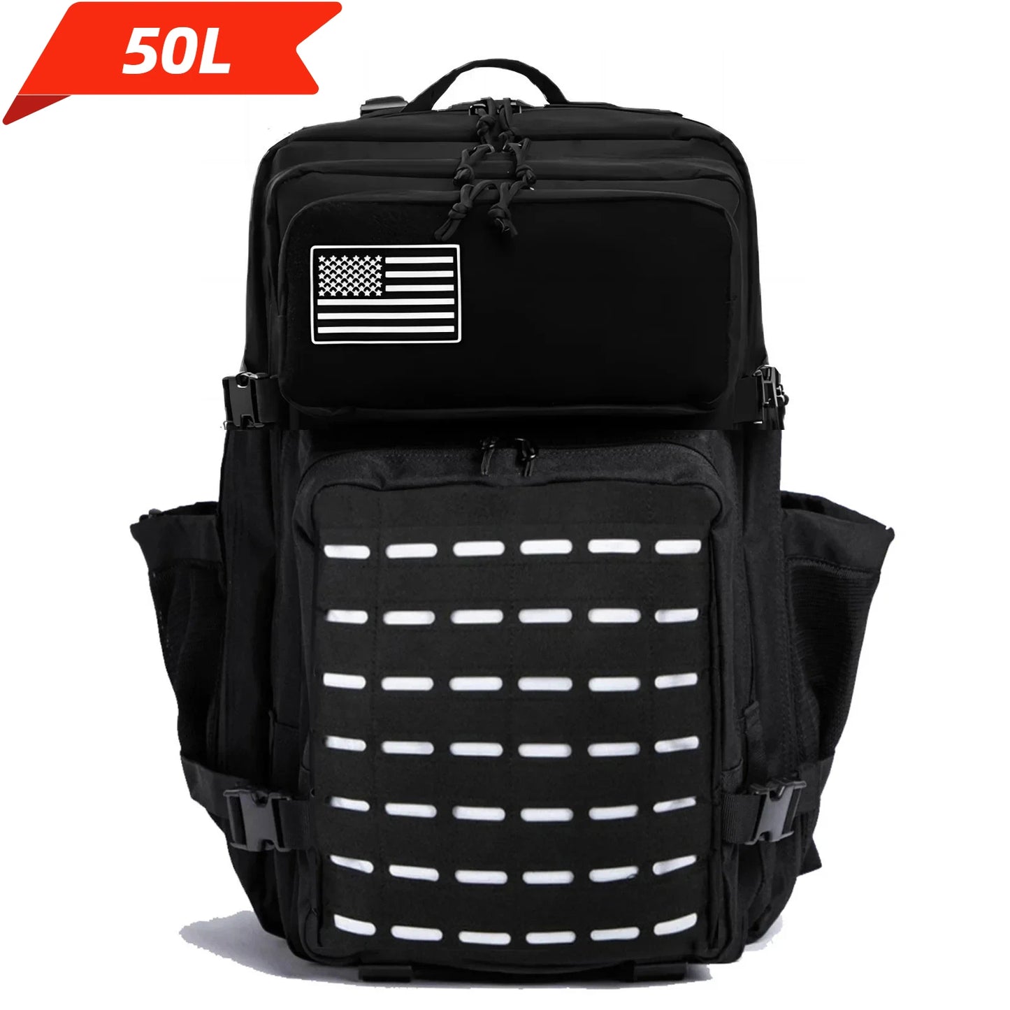 Apex Ritual – タクティカルMOLLEハンティングバックパック 25L/50L – EDC ジム＆アウトドアハイキングリュックサック ボトルホルダー付き
