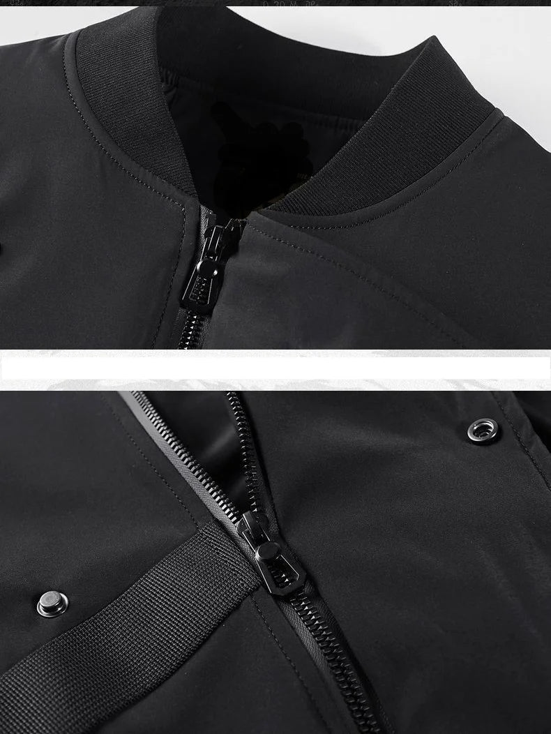 God of Death Bomber Jacket Chest Pocket Techwear Men Punk Hip Hop Tactical Streetwear Black Varsity Jackets Oversized MA1 Coats