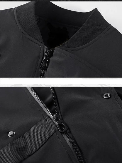 God of Death Bomber Jacket Chest Pocket Techwear Men Punk Hip Hop Tactical Streetwear Black Varsity Jackets Oversized MA1 Coats
