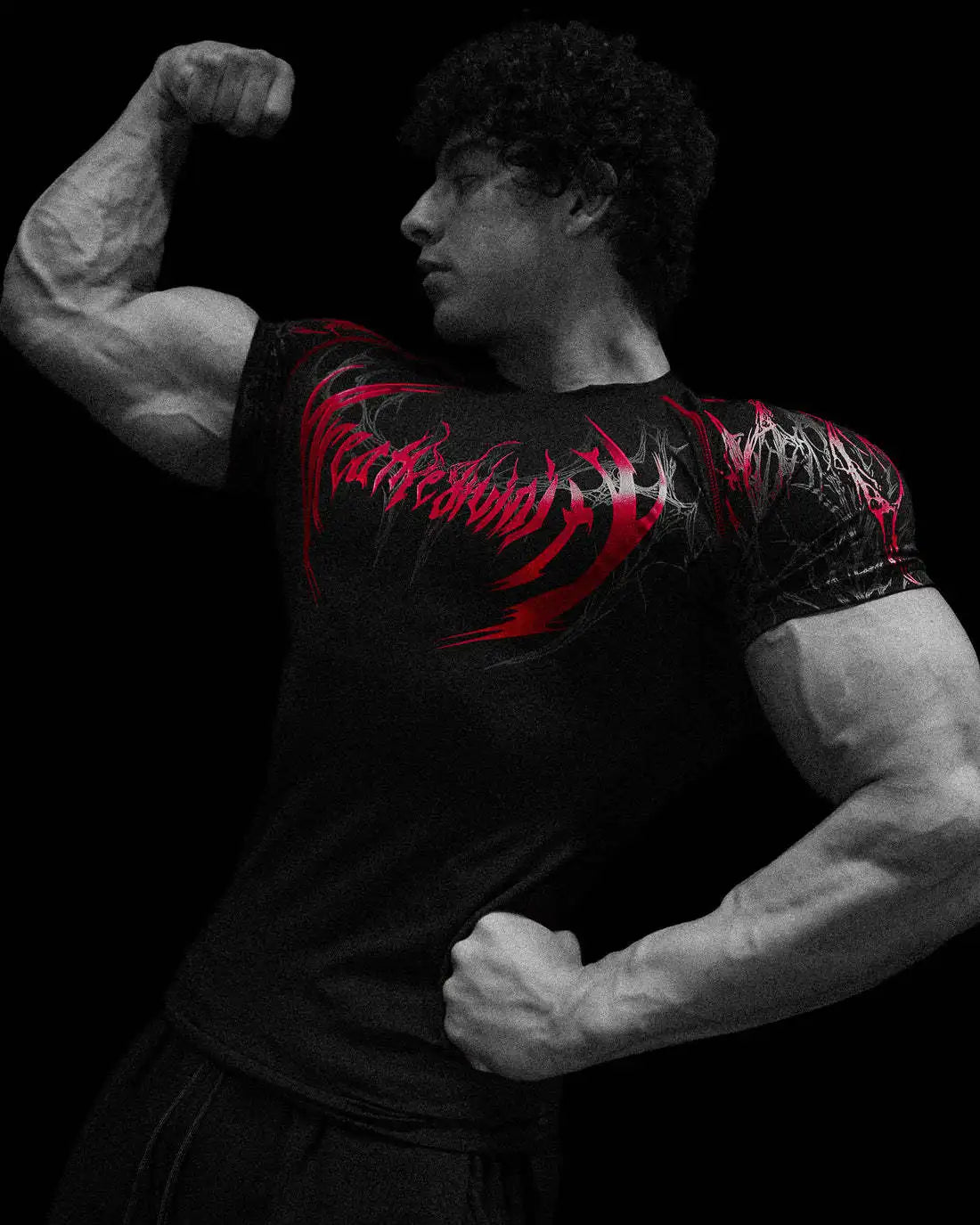 Breathedivinity sports bra compressive high-elasticity training men's and women's short-sleeved quick-drying T-shirts