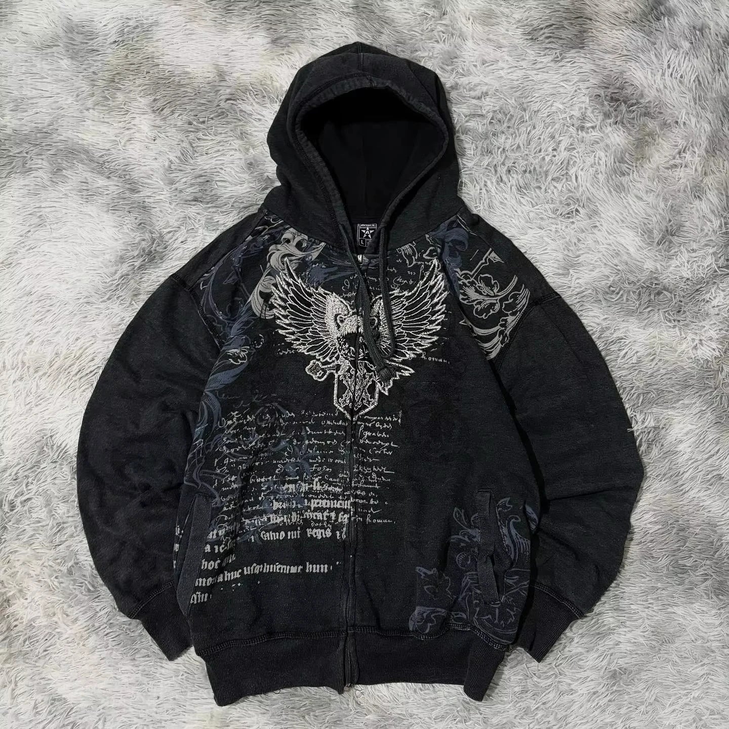 Apex Ritual – Y2K原宿ヴィンテージレター刺繍ジャケットレディース – ゴシックヒップホップカジュアルコート