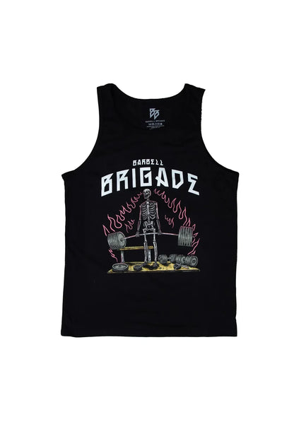 BARBELL Men's Cotton Sleeveless Shirt Skull Bodybuilding Workout Tank Tops Muscle Fitness Sports Shirts Male Gym Stringer Vest