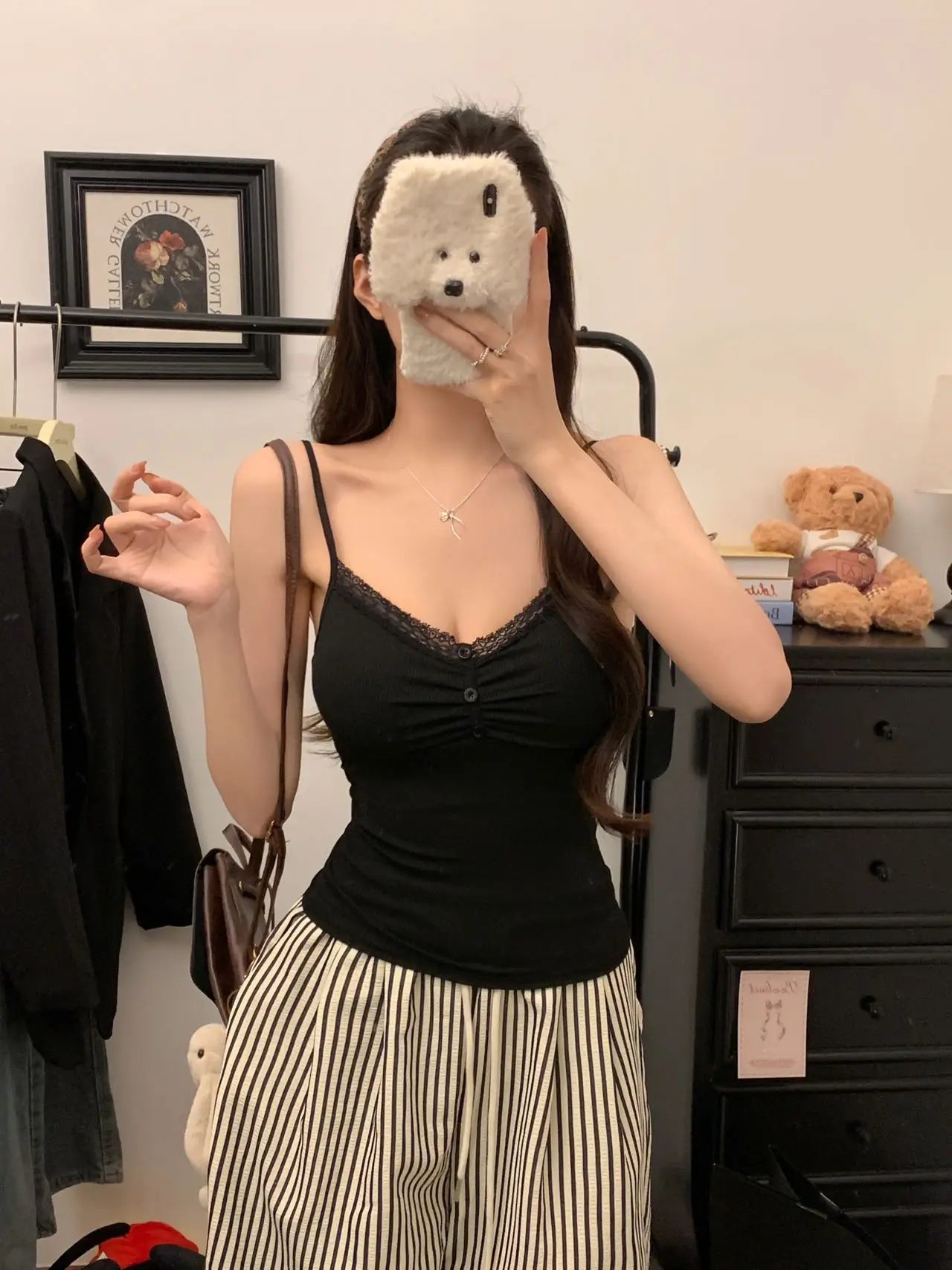 Women's White Lace Padded Crop Top