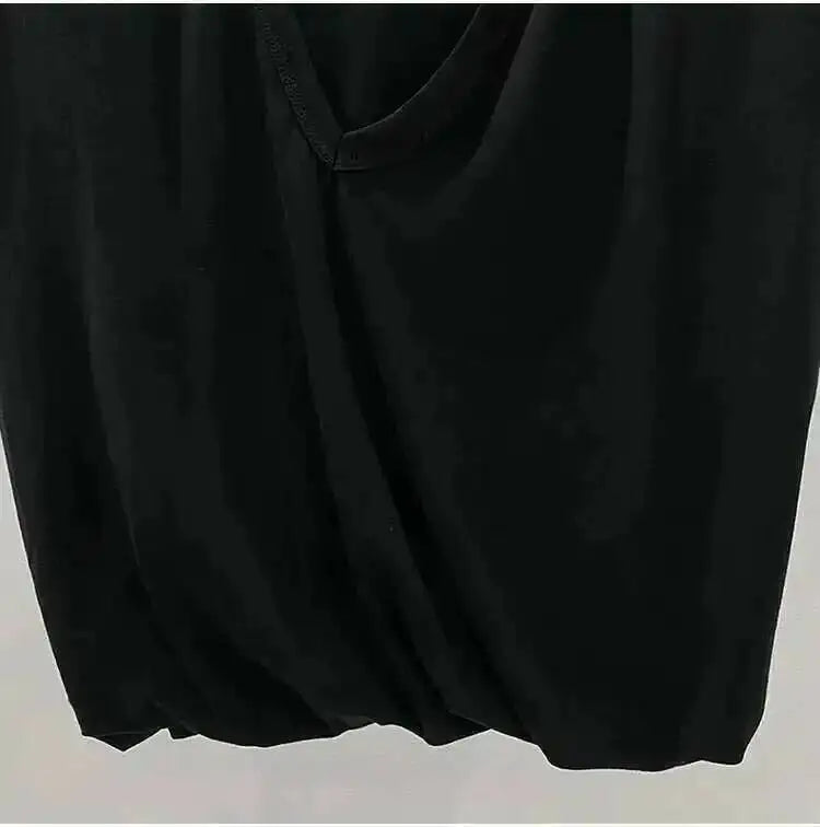 HKSH Summer Spring New Men's Tide Dark Sexy Double Layered V-neck Solid Sleeveless Tees Fashion Knit Tank Tops Chic Vest HK1399