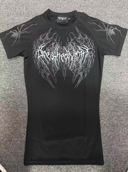 Breathedivinity Quick-drying Compression Shirt with High Elasticity and Breathability for Training Short-Sleeved Sports T-Shirt