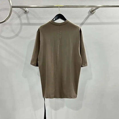 HKSH Spring Summer New Men's Tide Streetwear Cotton Solid Color Loose RO Style Short Sleeves Large Tees Chic Dark T-shirt HK2008