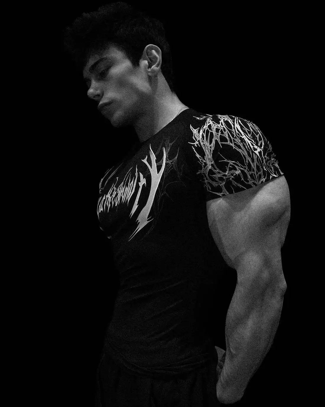 Breathedivinity sports bra compressive high-elasticity training men's and women's short-sleeved quick-drying T-shirts