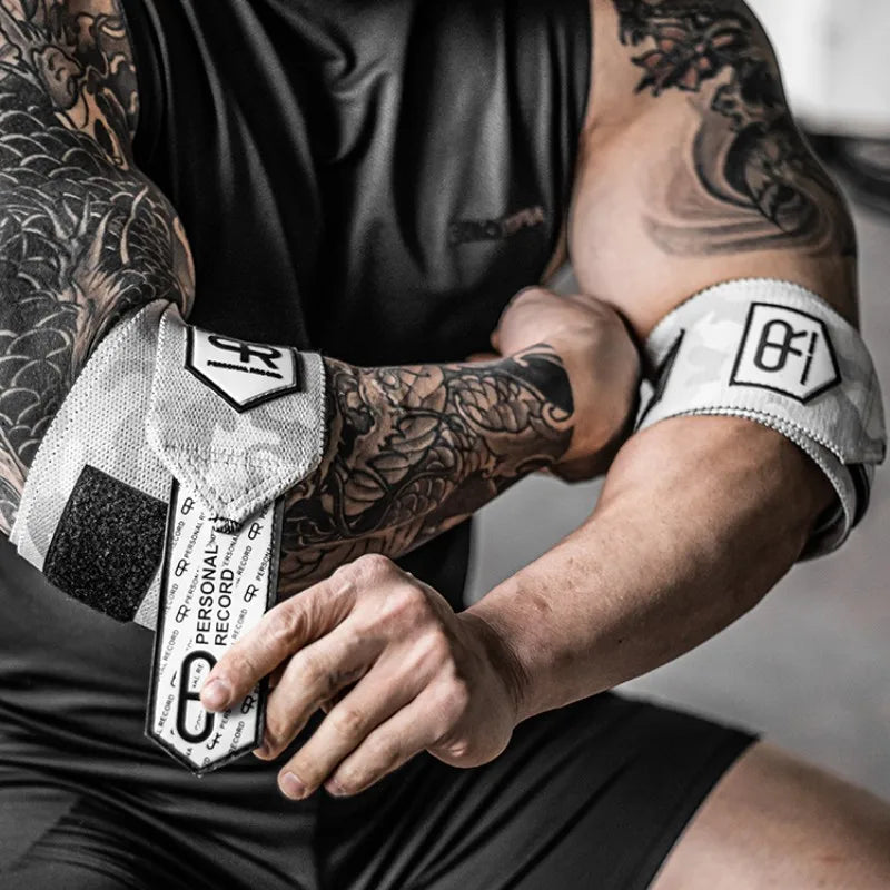 2Pcs Weightlifting Elbow Wraps Flexible 90cm Elbow Compression Strap & Joint - APEX RITUAL unisex sports bras
