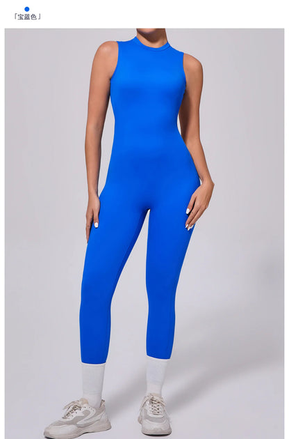Women's Workout Black Jumpsuit