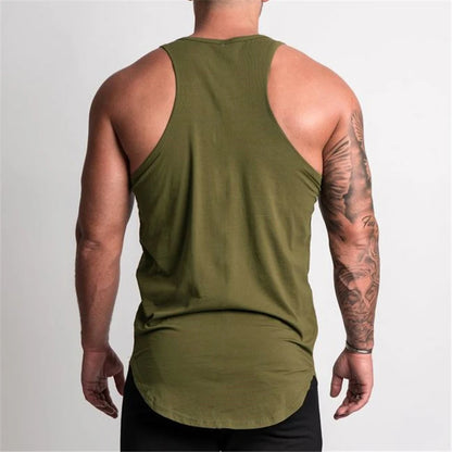 Bodybuilding New Brand Solid Tank Top Men Stringer Tanktop Fitness Singlet Sleeveless Shirt Workout Man Undershirt Gym Clothing