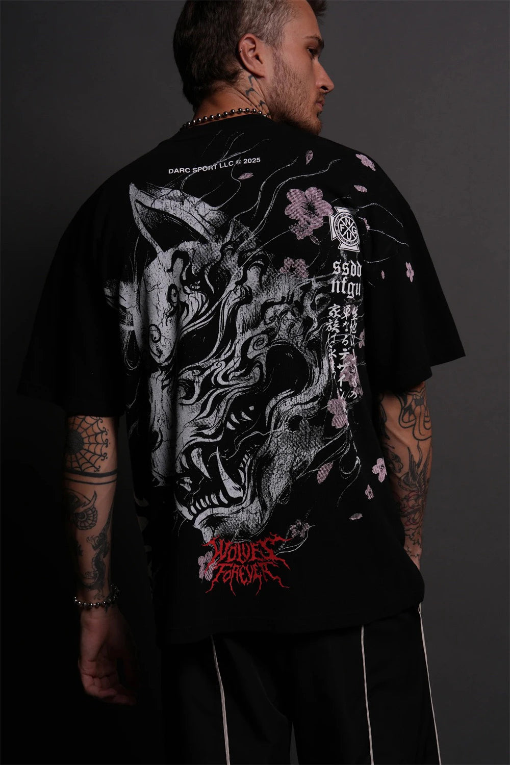Men's Oversized Martial Arts Graphic Workout T-Shirt