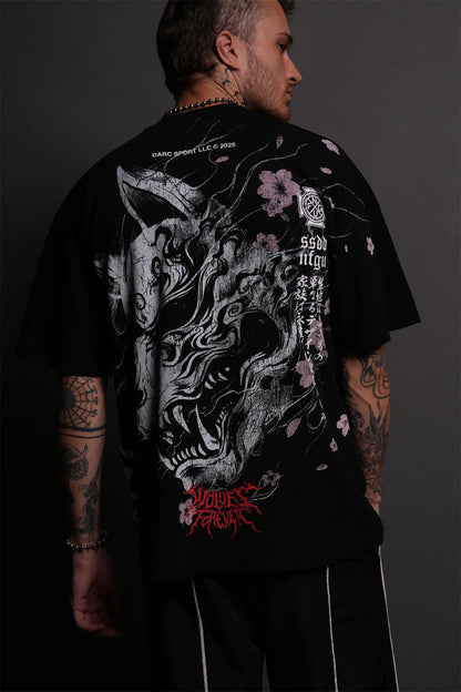Men's Oversized Martial Arts Graphic Workout T-Shirt