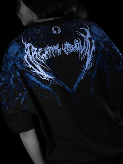 Breathedivinity New Cotton Printed Loose-Fitting Round-neck T-Shirts for Men and Women