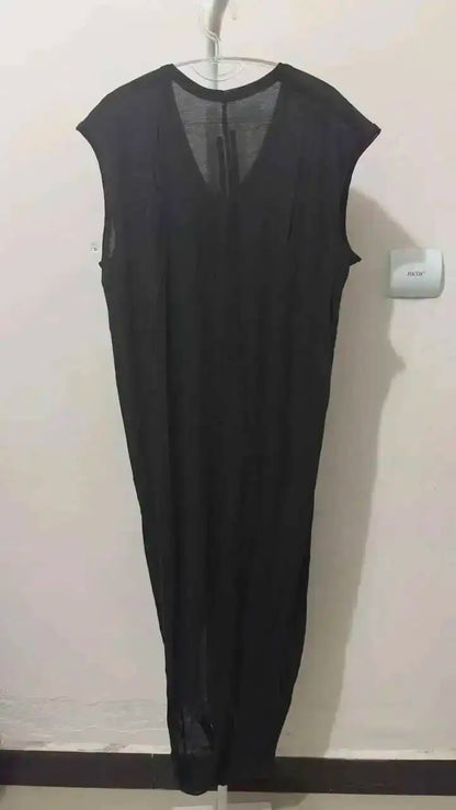 HKSH Summer Spring New Men's Tide Dark Sexy Double Layered V-neck Solid Sleeveless Tees Fashion Knit Tank Tops Chic Vest HK1399