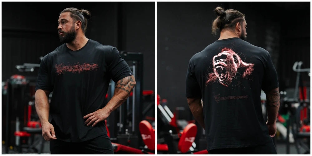 Apex Ritual – オーバーサイズ ジムTシャツ – ゆったり 通気性 ボディビルディング フィットネスTシャツ