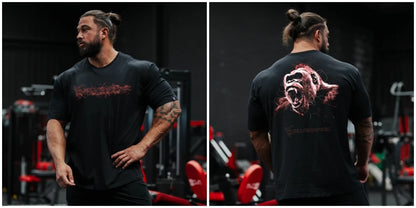 Apex Ritual – オーバーサイズ ジムTシャツ – ゆったり 通気性 ボディビルディング フィットネスTシャツ