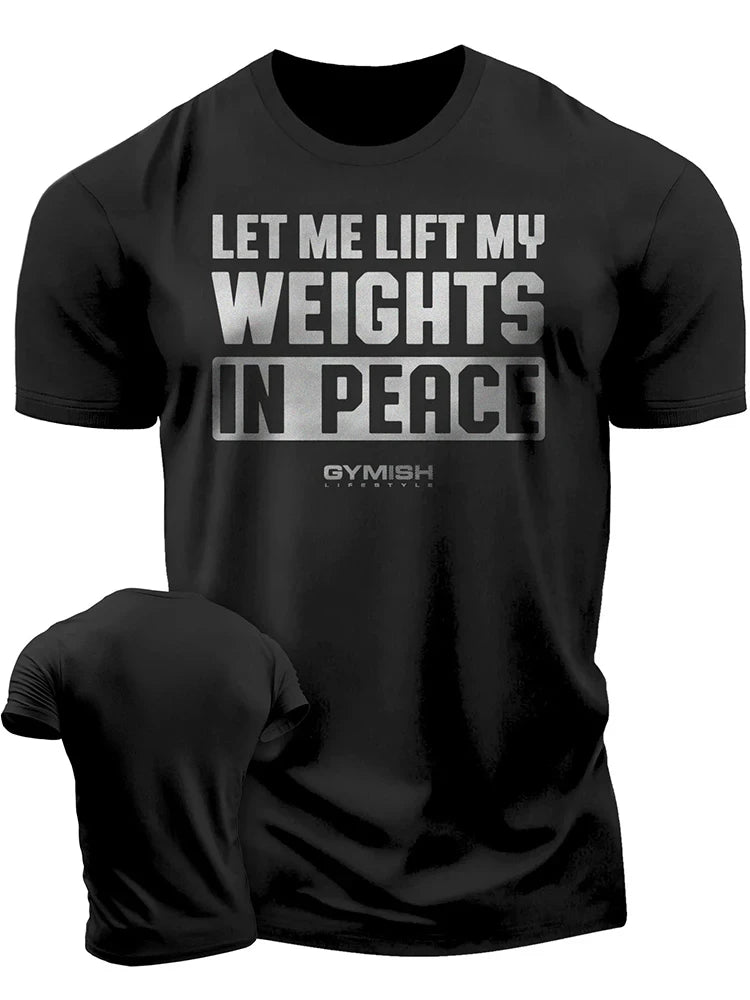 Apex Ritual Men's GYM Letter Print T-Shirt – Breathable Cotton Training Tee
