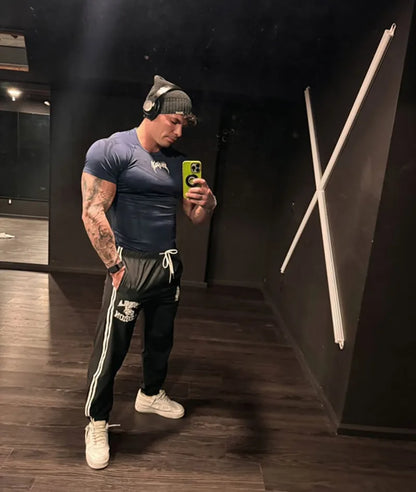 Men's Compression Short Sleeve T-Shirt Tribal Print Workout Tops Breathable Quick Dry Athletic Base Layer for Gym Training Bodyb