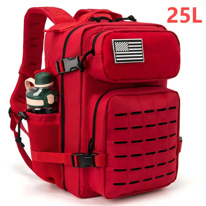 25L/45L Tactical Backpack Outdoor for Women/men Laser Cut Molle Hiking 3Day pack School Bag Gym Rucksack with Dual Cup Holder