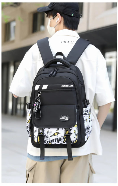 NEW Children School Bags Teenage Boys Kids Backpack Middle High School Students School Backpacks Outdoor Travel Book Bag Mochila