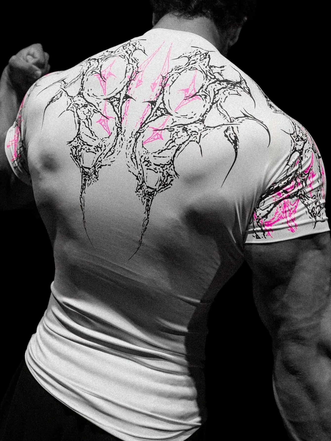 Men's Gym Workout T-shirt - Quick Dry Compression Short Sleeve Top For Bodybuilding Running Training Athletic Sports Wear