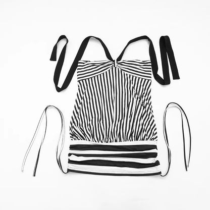 Women's Strapless Striped Bodycon Mini Dress