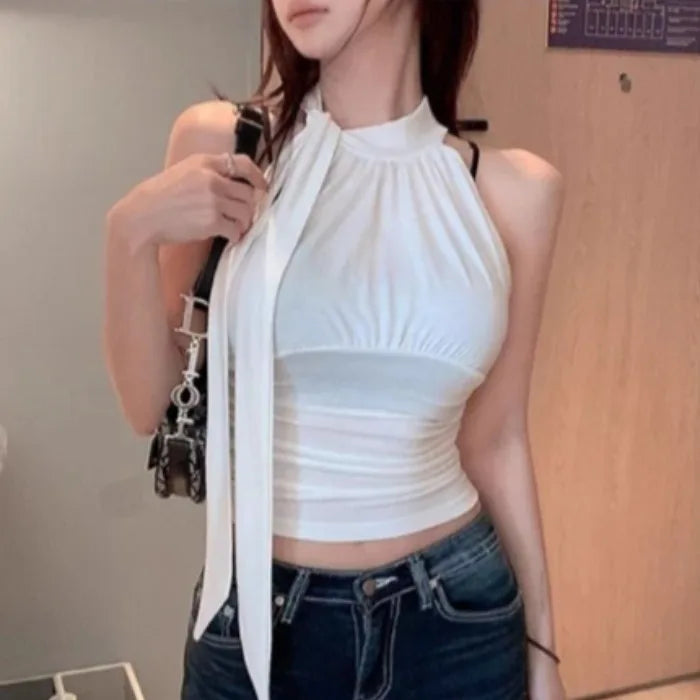 Women's Knit Strap Crop Tank Top