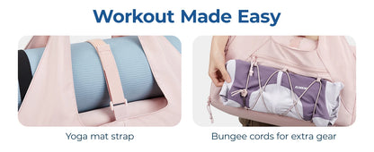 BAGSMART Gym Bag for Women Lightweight Duffel with Shoe Compartment Yoga Travel Tote Bag with Wet Pocket