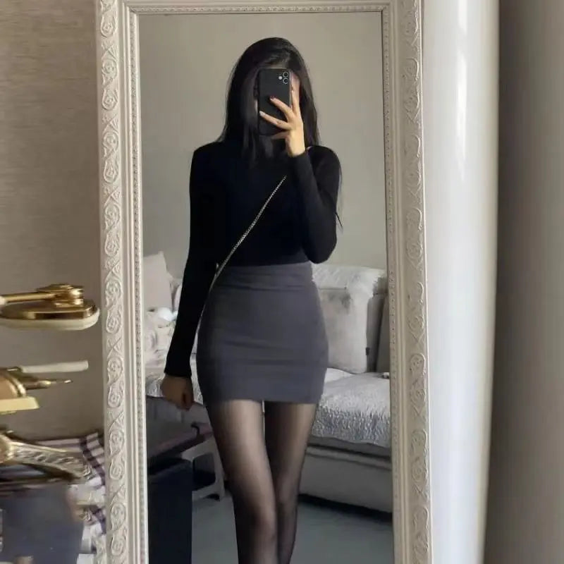 Skirts Women 2025 Tight Sexy Office Wear Elasticity Hip Wrap Chic and Elegant Woman Skirt Korean Style Fashion High Waist Summer