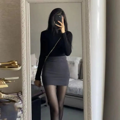 Skirts Women 2025 Tight Sexy Office Wear Elasticity Hip Wrap Chic and Elegant Woman Skirt Korean Style Fashion High Waist Summer