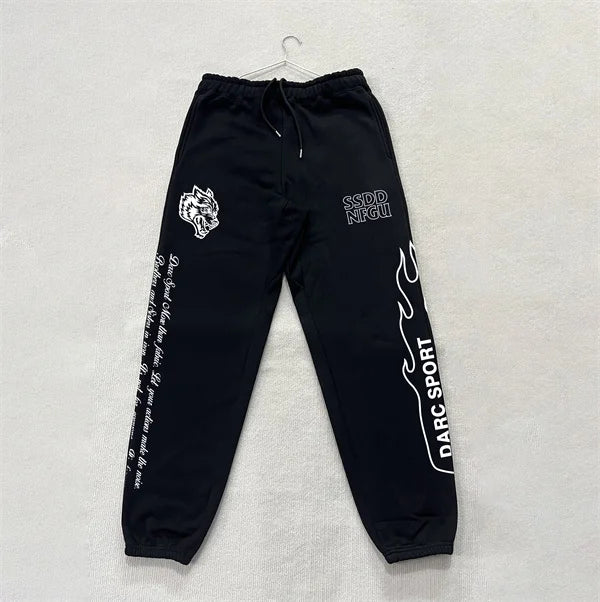 DARC SPORT ankle-length sweatpants, American-style fleece pants, fall/winter fitness training pants, men's and women's matching