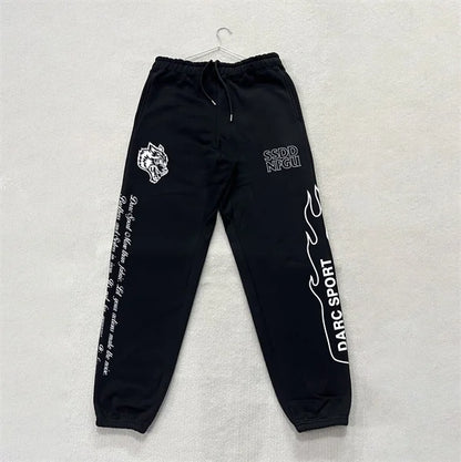DARC SPORT ankle-length sweatpants, American-style fleece pants, fall/winter fitness training pants, men's and women's matching