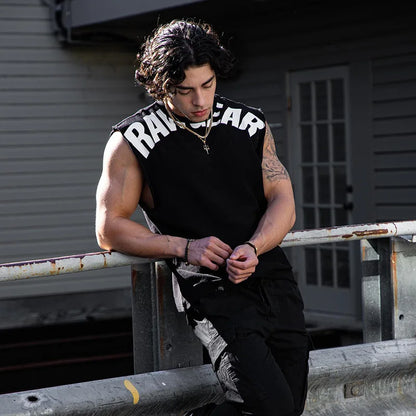 Men's Summer Cotton Tank Top Muscle Gym Fitness Workout Sleeveless Shirts O-Neck Vest Casual Sports Tops Male Trendy Breathable