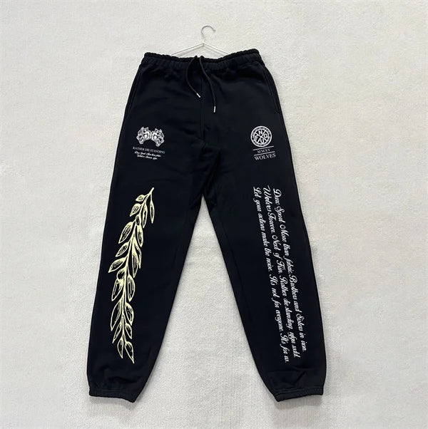 DARC SPORT ankle-length sweatpants, American-style fleece pants, fall/winter fitness training pants, men's and women's matching