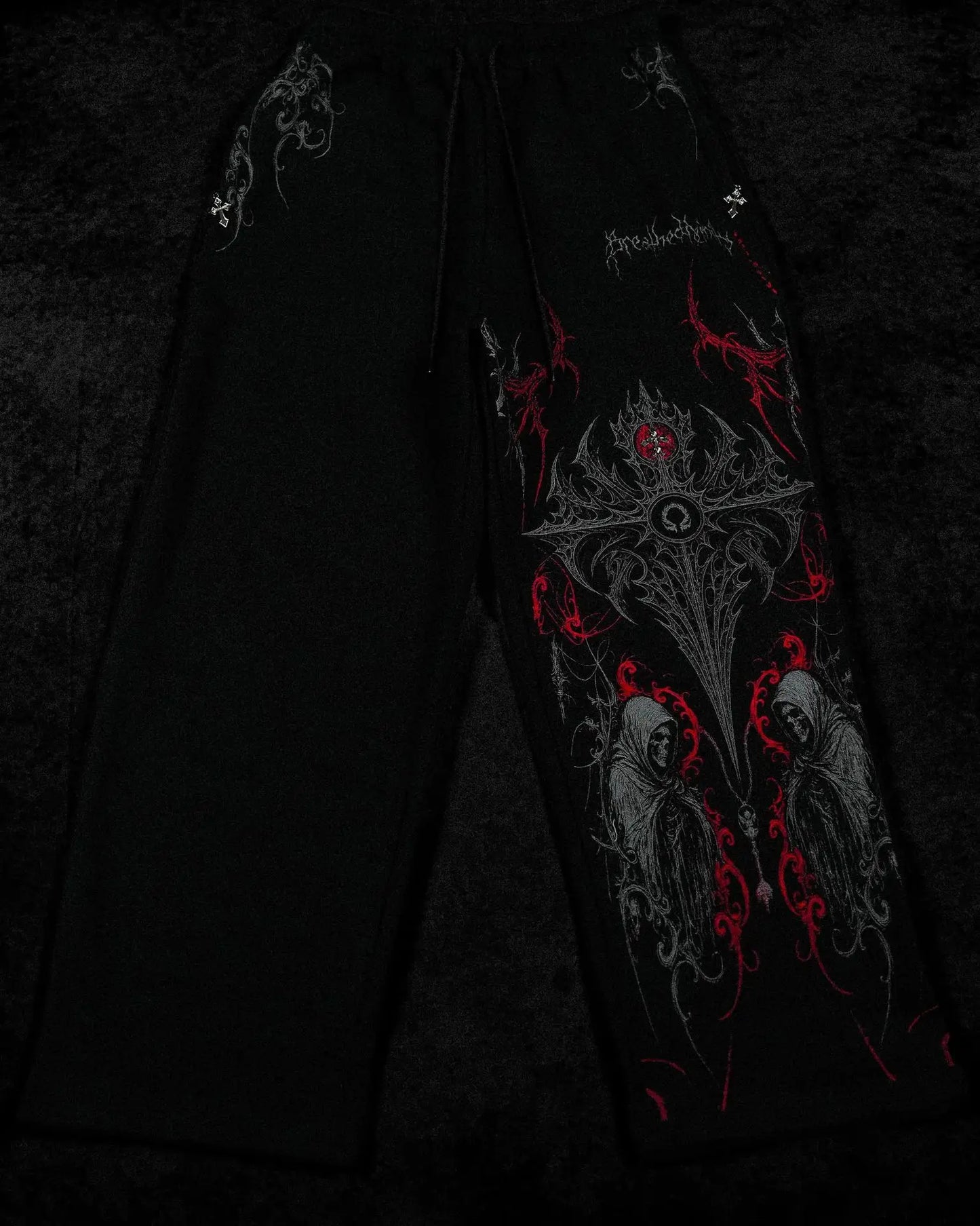 BREATHEDIVINITY men's sports pants for jogging, fitness and leisure, with printed patterns, straight and wide fit long pants
