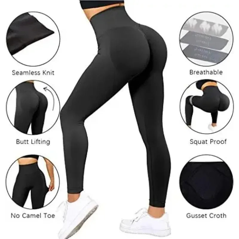 Apex Ritual – Women's Seamless High-Waist Training Leggings – Elastic Compression Fit