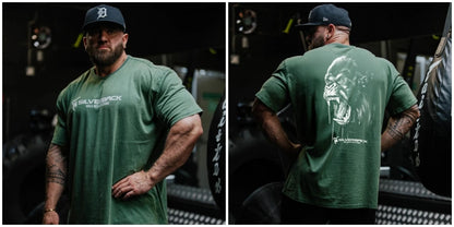 SILVERBACK Sports Men Loose T-shirt Cotton Fashion Oversized Male Tee Shirts Gym Running Streetwear Fitness T-shirt men clothing