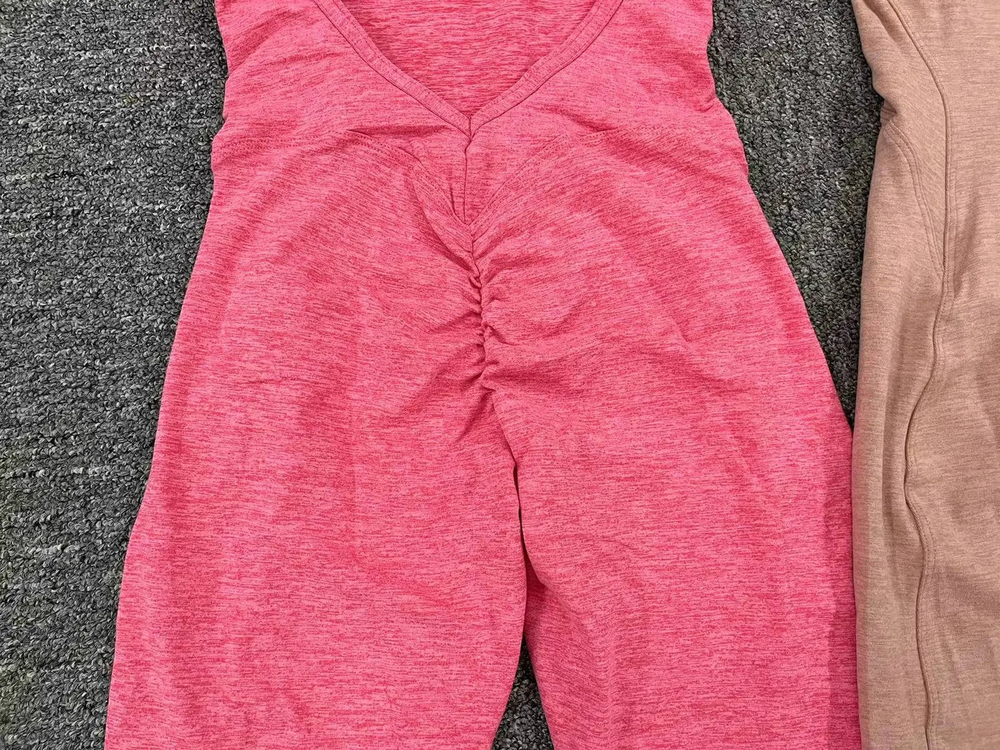 Women's Workout Slim Fit Ruched Black Jumpsuit