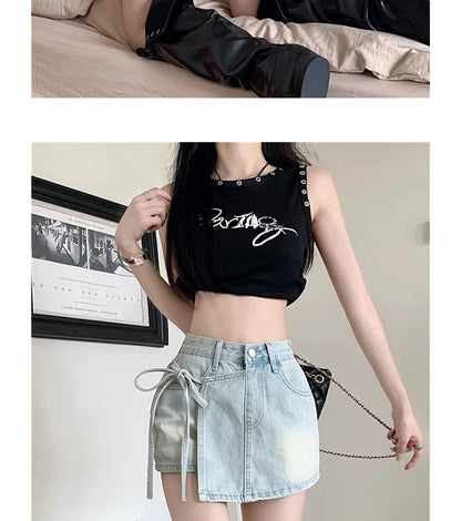 High Waist A-Line Denim Shorts Women's Summer New Style Half-length Skirt Sexy Girls Casual Comfortable Korean Version Short ...