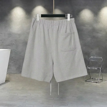 Korean Large Size Casual Sports Shorts Single Piece/suit Men Trend All-match Fashion Straight Leg Loose Half Pants Streetwear