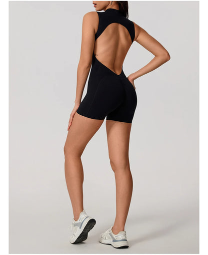 Apex Ritual – Sleeveless Yoga Bodysuit Women – High Stretch Push Up Fitness Jumpsuit