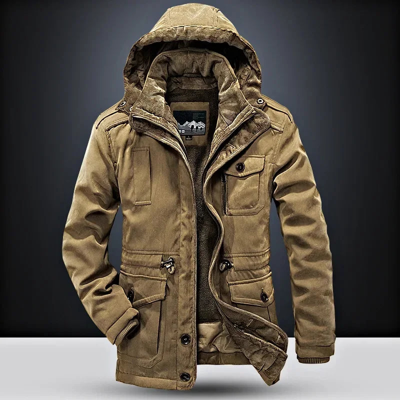 Thermal Hooded Casual New Coat Thermal Thick Jacket Men Military New Jacket Parkas Winter Men's Pile Jacket Outdoor Coat Men's