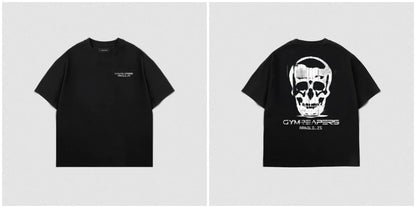 NOTHING GIVEN Oversized Loose Running T-Shirts Mens Gym REAPERS Fitness Sports Half Sleeve T Shirt Graphic Unisex Workout Tops