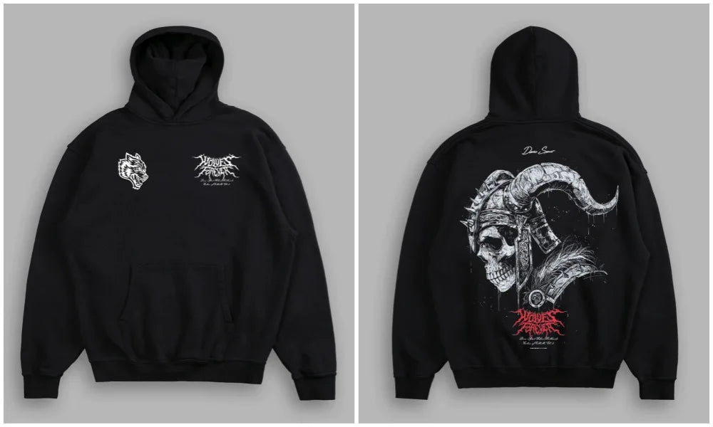 Men's Fleece-Lined Oversized Graphic Sweatshirt