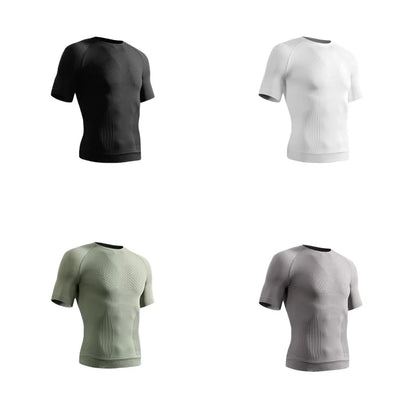Summer Men Short Sleeve T-Shirt Breathable Compression Gym Running T Shirt Man Casual Tops Seamless Fitness Shirts Man Clothing